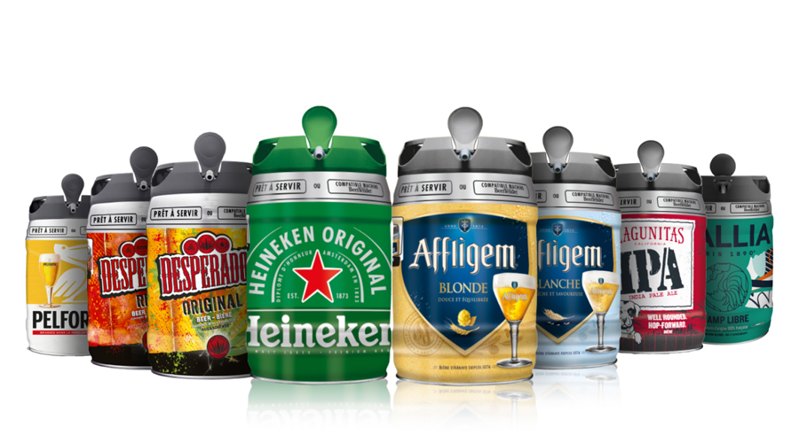 Fûts autonomes Heineken, Affligem, Desperados, Lagunitas, Gallia, Pelforth